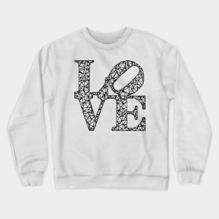 Low Poly LOVE (Robert Indiana) - black Crewneck Sweatshirt